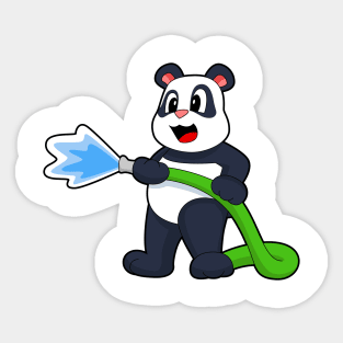 Panda Firefighter Fire hose Sticker